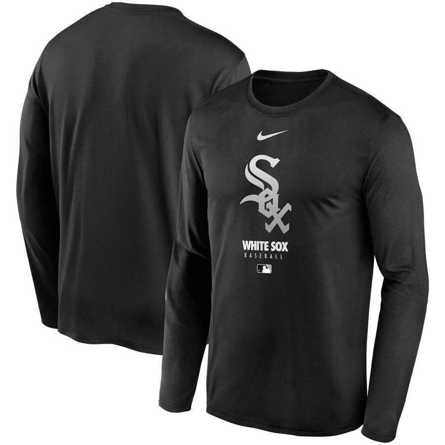 Men's Chicago White Sox Nike Black Authentic Collection Legend Performance Long Sleeve T-Shirt