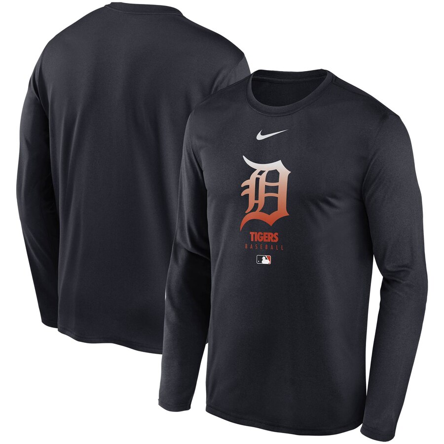 Men's Detroit Tigers Nike Navy Authentic Collection Legend Performance Long Sleeve T-Shirt