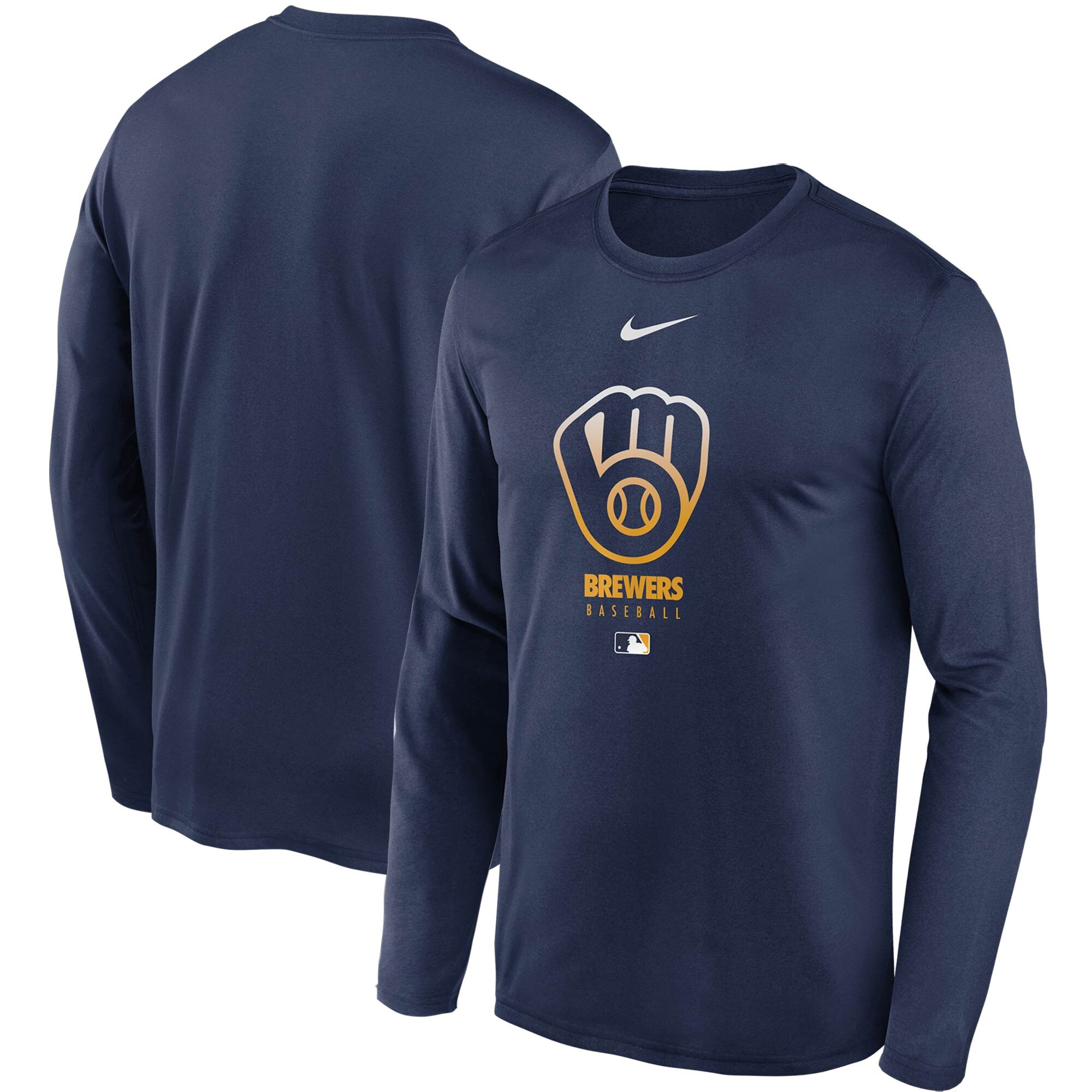 Men's Milwaukee Brewers Nike Navy Authentic Collection Legend Performance Long Sleeve T-Shirt