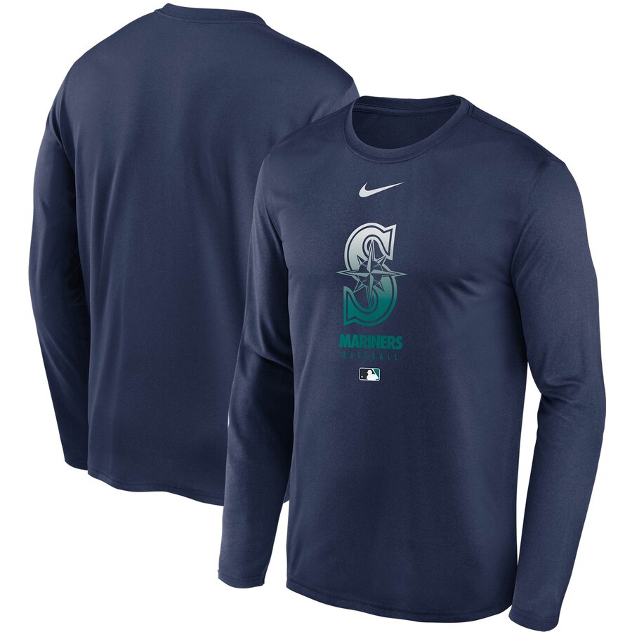 Men's Seattle Mariners Nike Navy Authentic Collection Legend Performance Long Sleeve T-Shirt