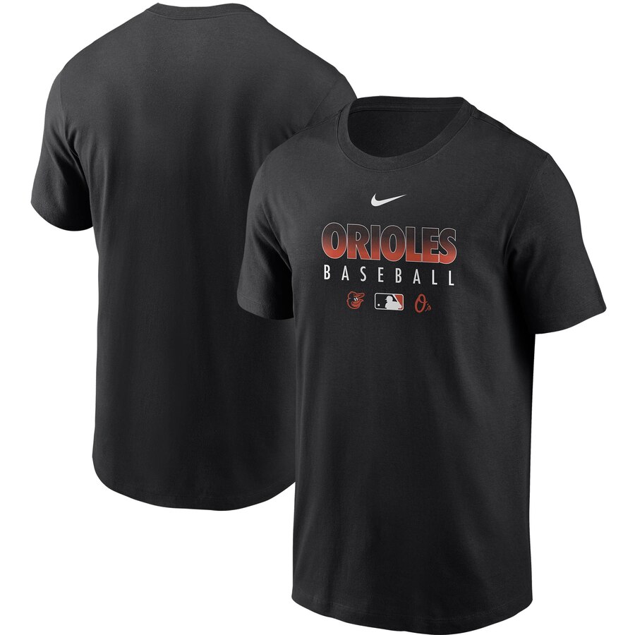 Men's Baltimore Orioles Nike Black Authentic Collection Team Performance T-Shirt