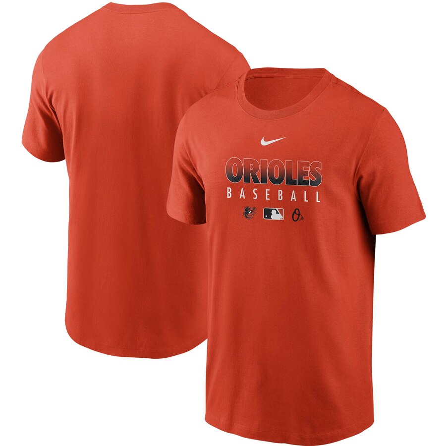 Men's Baltimore Orioles Nike Orange Authentic Collection Team Performance T-Shirt