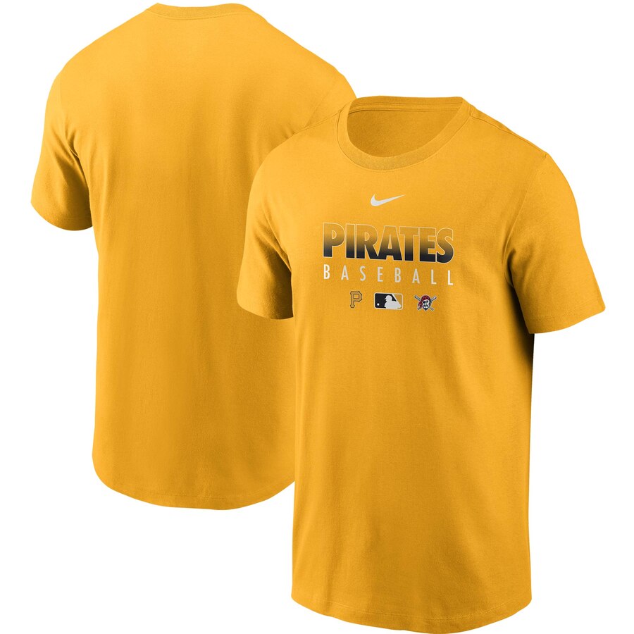 Men's Pittsburgh Pirates Nike Gold Authentic Collection Team Performance T-Shirt