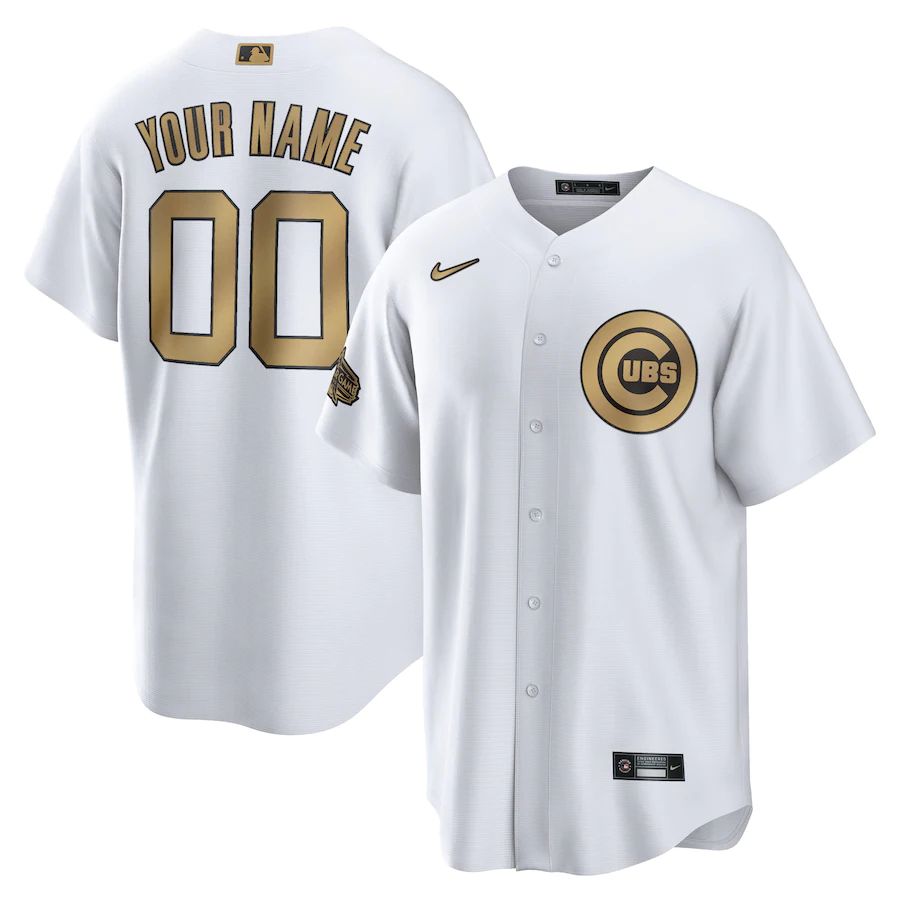 Chicago Cubs Custom Men's Nike White 2022 MLB All-Star Game Replica Jersey