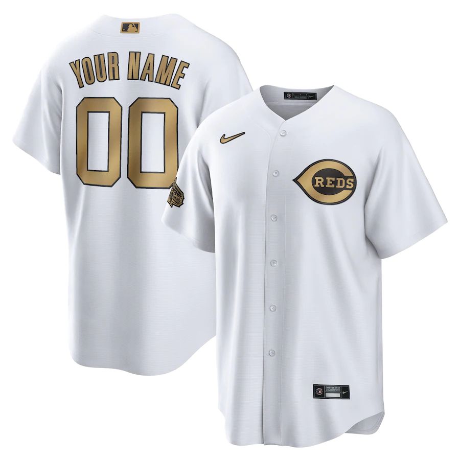 Cincinnati Reds Custom Men's Nike White 2022 MLB All-Star Game Replica Jersey