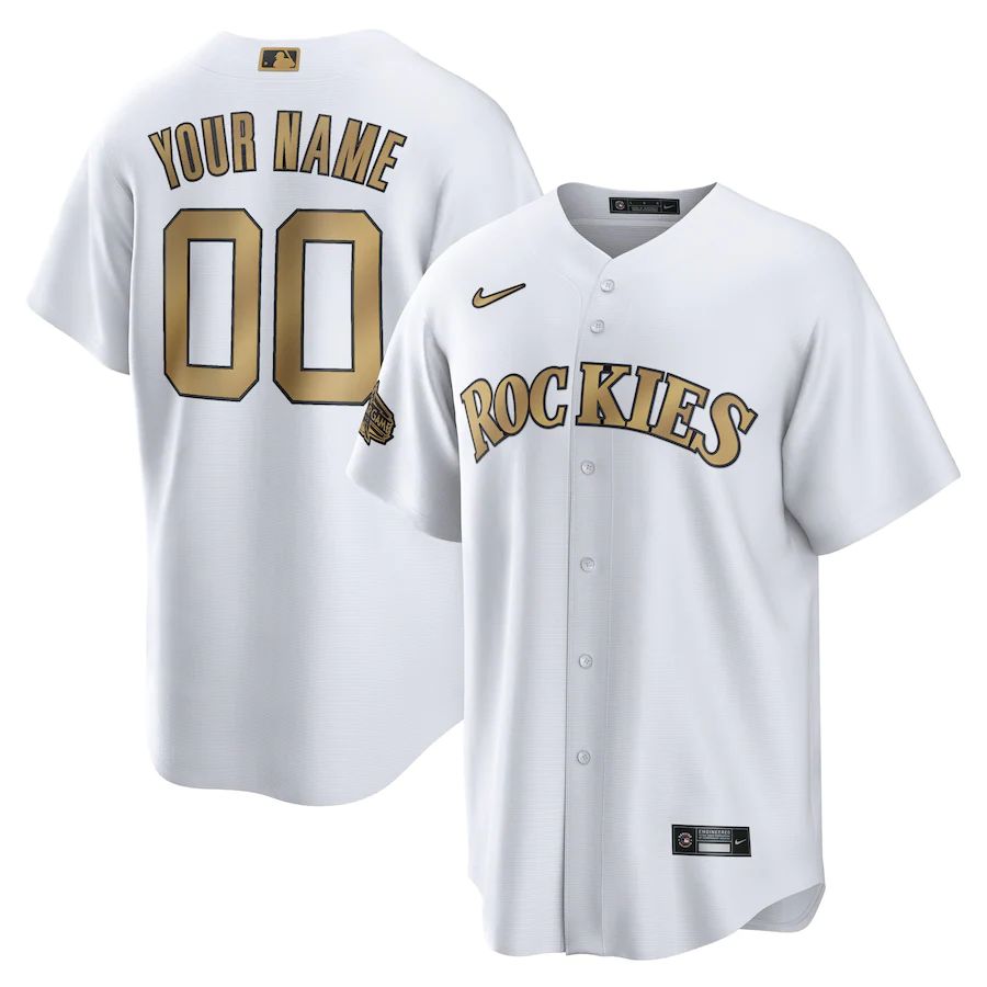 Colorado Rockies Custom Men's Nike White 2022 MLB All-Star Game Replica Jersey