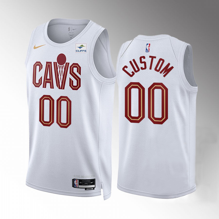 Nike Cavaliers Custom Men's White NBA 2022-23 Association Edition Jersey