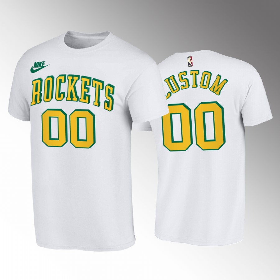 Nike Rockets Custom Men's White NBA 2022-23 Classic Edition T-Shirt