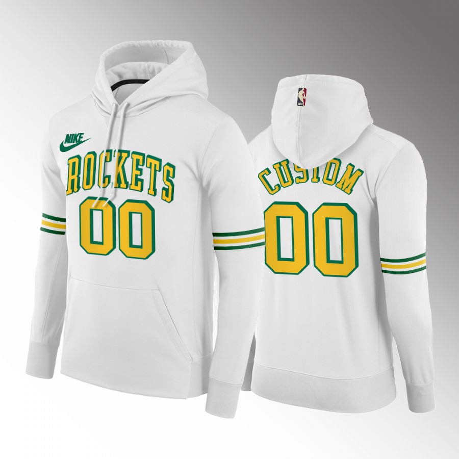 Nike Rockets Custom Men's White NBA 2022-23 Classic Edition Hoodie