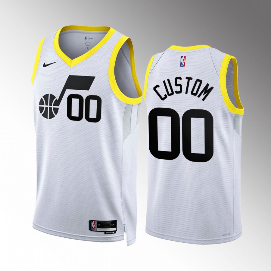 Nike Utah Jazz Custom Men's White NBA 2022-23 Association Edition Jersey