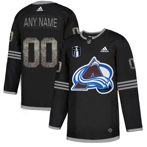 Men's Adidas 2022 Stanley Cup Final Avalanche Personalized Authentic Black Classic NHL Jersey