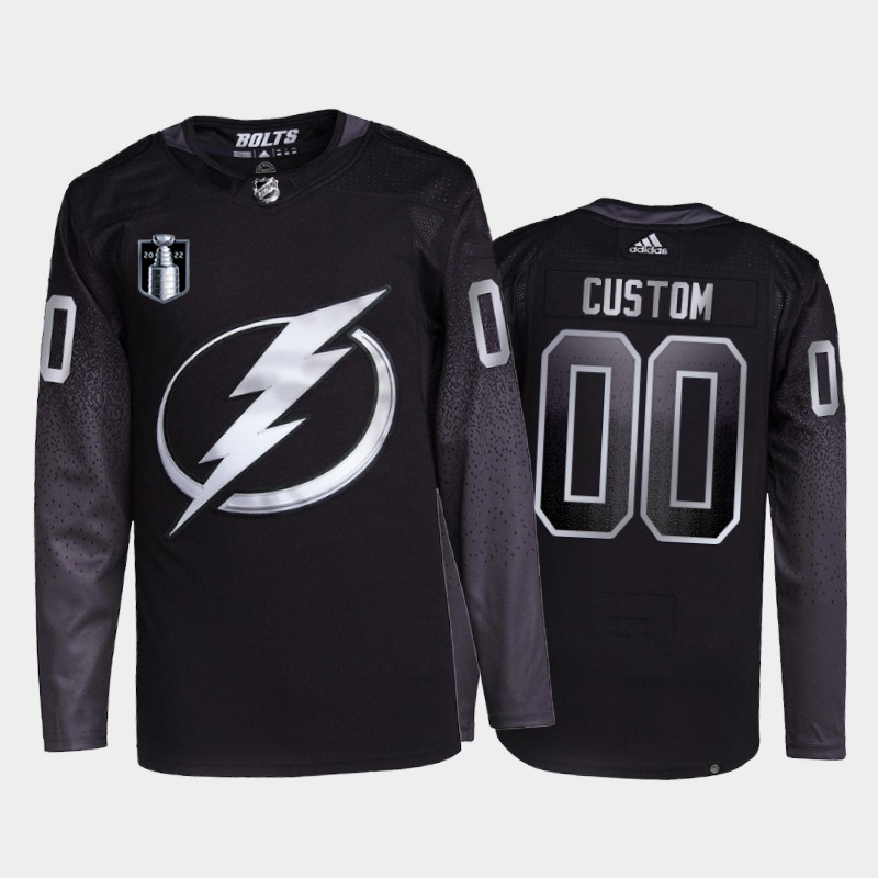 Adidas Lightning Custom Men's 2022 Stanley Cup Final Patch Alternate Authentic NHL Jersey - Black