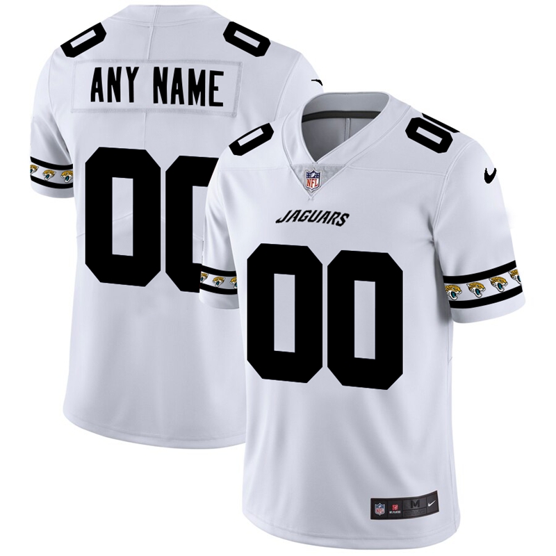 Jacksonville Jaguars Custom Nike White Team Logo Vapor Limited NFL Jersey