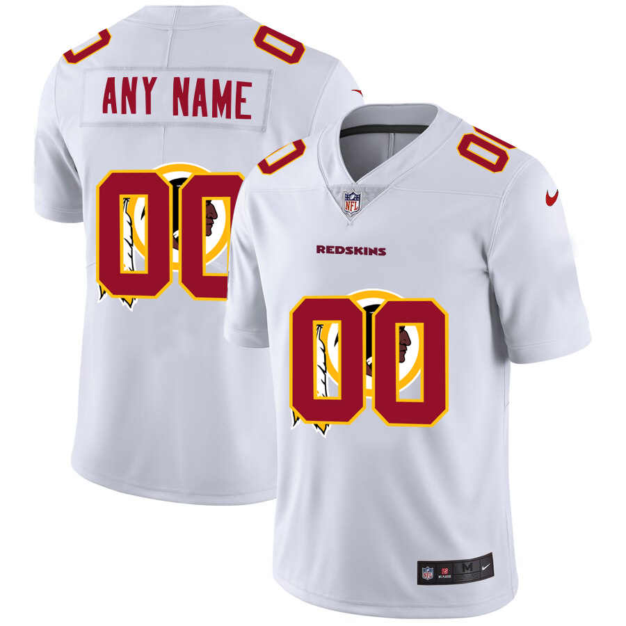 Nike Washington Commanders Custom White Men's Team Logo Dual Overlap Limited NFL Jersey