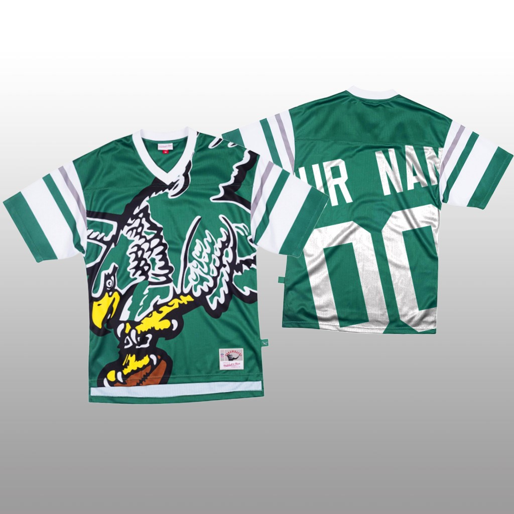 NFL Philadelphia Eagles Custom Green Men's Mitchell & Nell Big Face Fashion Limited NFL Jersey