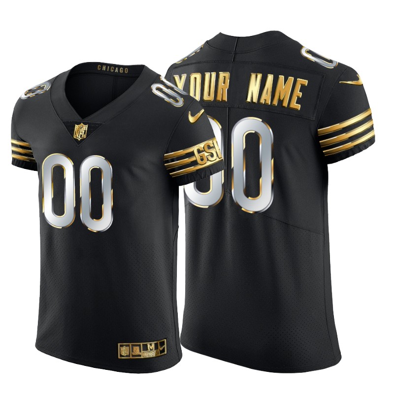 Chicago Bears Custom Men's Nike Black Edition Vapor Untouchable Elite NFL Jersey