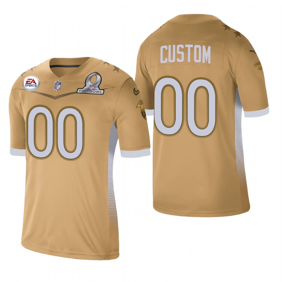 Atlanta Falcons Custom 2021 NFC Pro Bowl Game Gold NFL Jersey