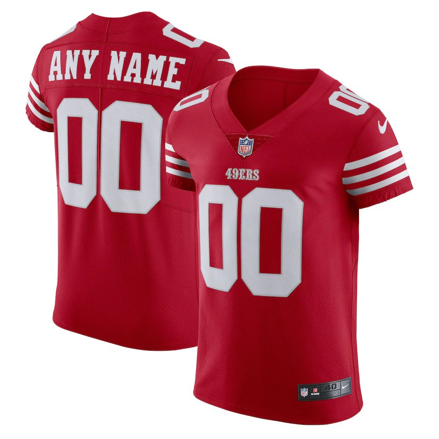 San Francisco 49ers Custom Red Nike Men's Authentic Stitched NFL Vapor Untouchable Elite Jersey