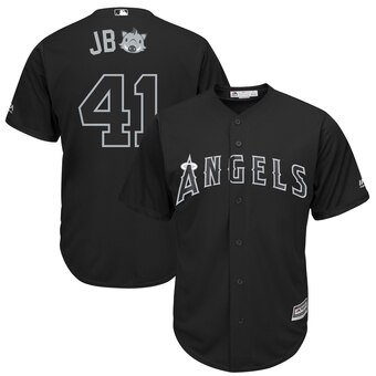 Los Angeles Angels #41 Justin Bour Majestic 2019 Players' Weekend Cool Base Player Jersey Black