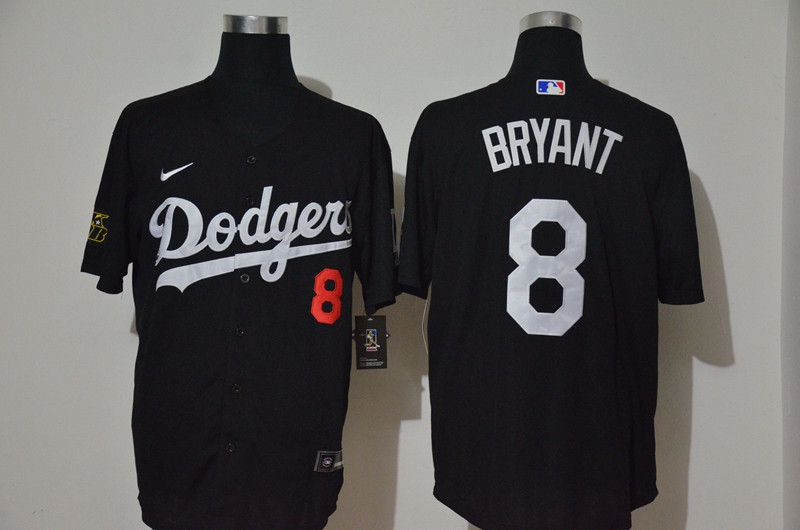 Los Angeles Dodgers #8 Kobe Bryant Men??s Nike Black Cool Base MLB Jersey