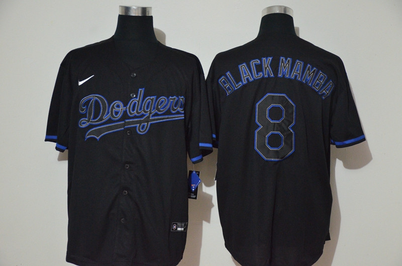 Los Angeles Dodgers #8 Kobe Bryant Men??s Nike Black Fashion Cool Base MLB Jersey