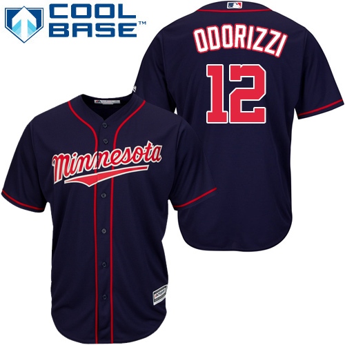 Twins #12 Jake Odorizzi Navy Blue Cool Base Stitched MLB Jersey