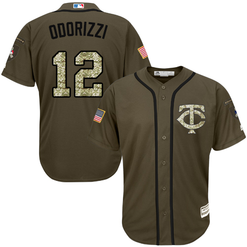 Twins #12 Jake Odorizzi Green Salute to Service Stitched MLB Jersey