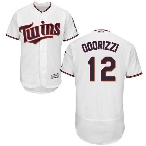 Twins #12 Jake Odorizzi White Flexbase Authentic Collection Stitched MLB Jersey