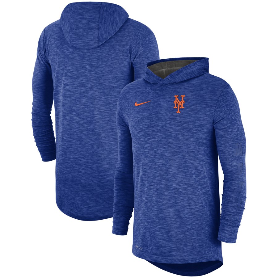 New York Mets Nike Performance Slub Pullover Hoodie Royal