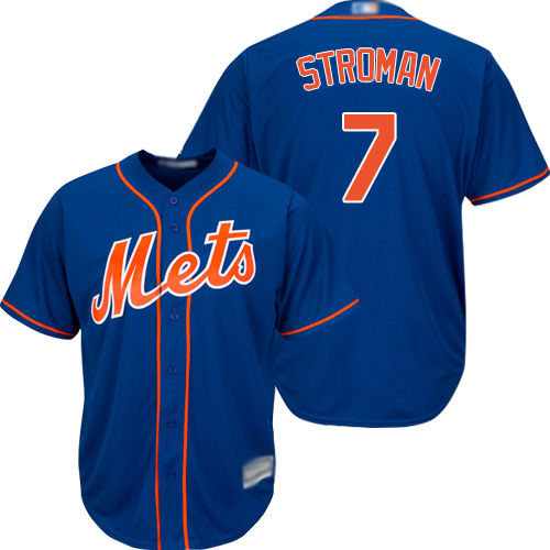 Mets #7 Marcus Stroman Blue New Cool Base Stitched MLB Jersey