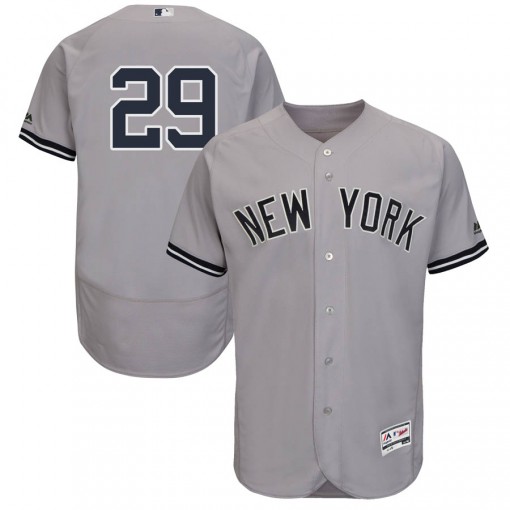 Yankees #29 Gio Urshela Grey Flexbase Authentic Collection Stitched MLB Jersey