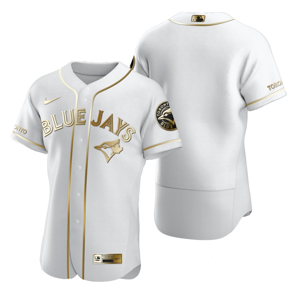 Toronto Blue Jays Blank White Nike Men's Authentic Golden Edition MLB Jersey