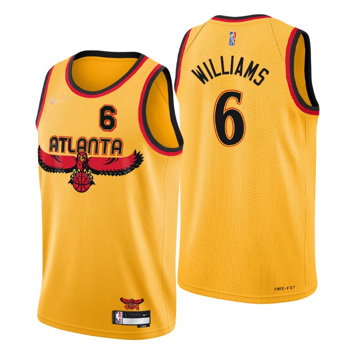 Atlanta Hawks #6 Lou Williams Men's Nike Gold 2021/22 Swingman NBA Jersey - City Edition