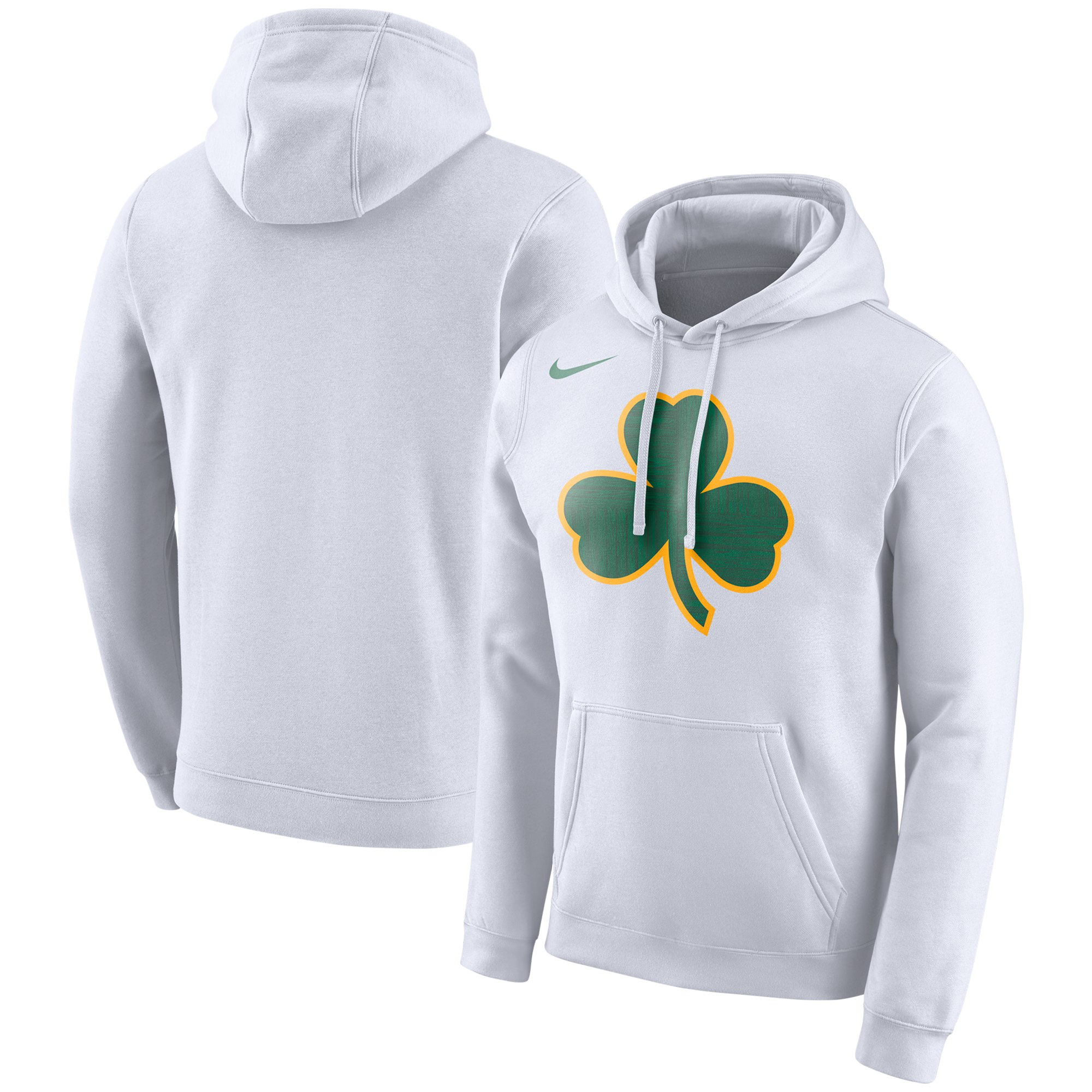 Boston Celtics Nike City Edition Logo Essential Pullover Hoodie White