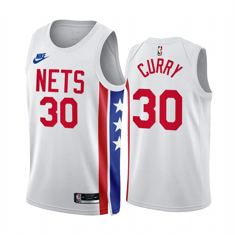 Nike Nets #30 Seth Curry White NBA 2022-23 Men's Classic Edition Jersey