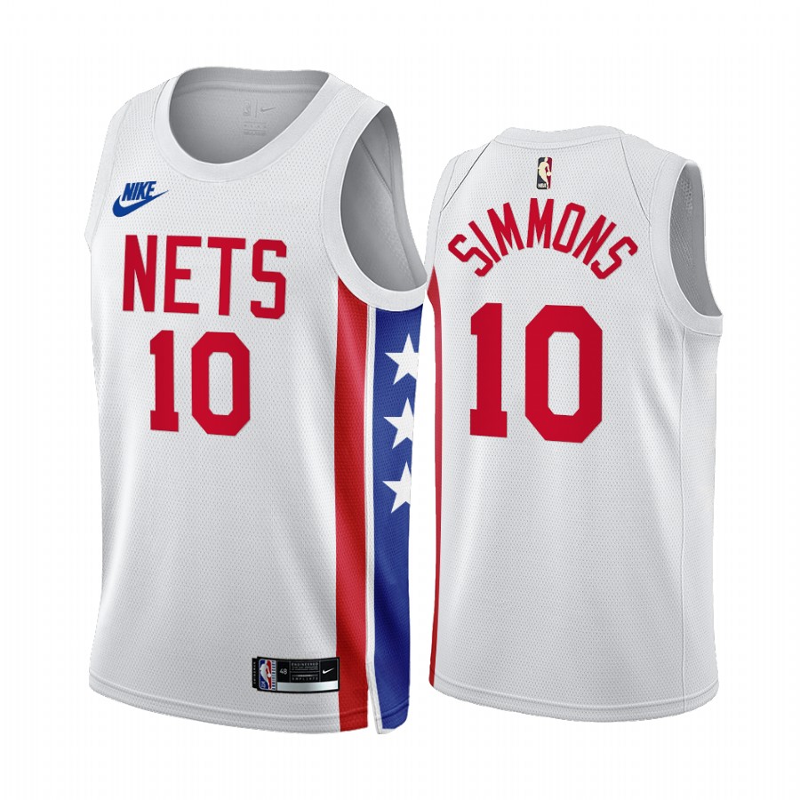 Nike Nets #10 Ben Simmons White NBA 2022-23 Men's Classic Edition Jersey