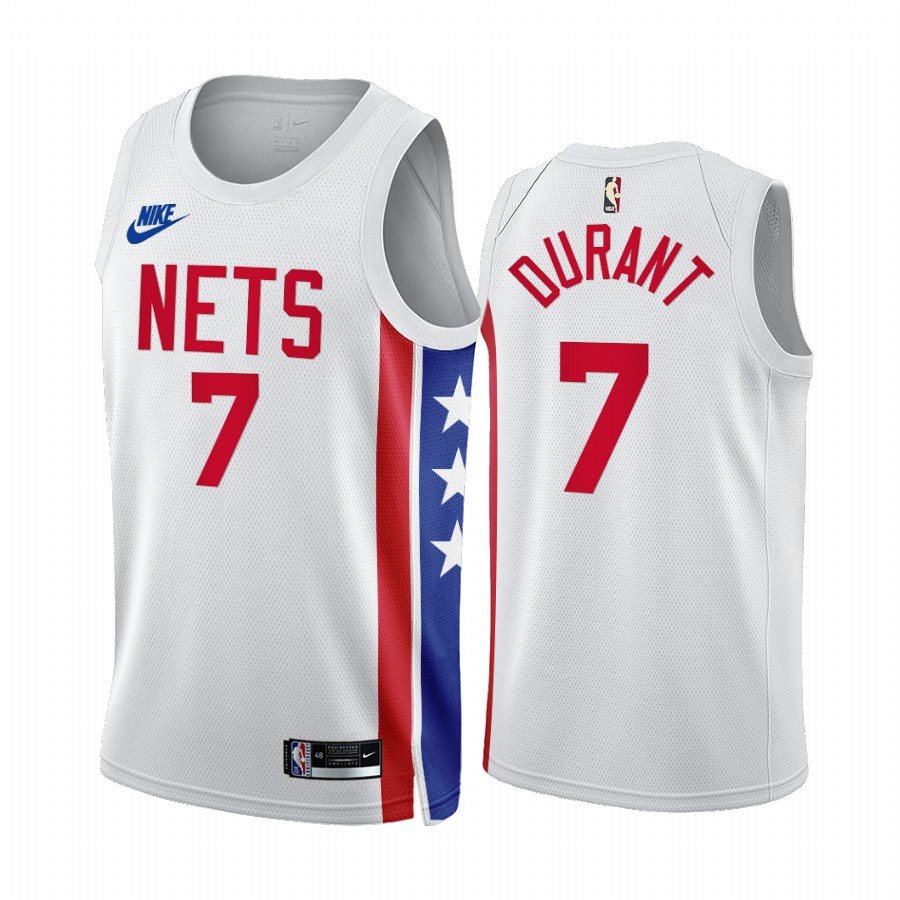 Nike Nets #7 Kevin Durant White NBA 2022-23 Men's Classic Edition Jersey