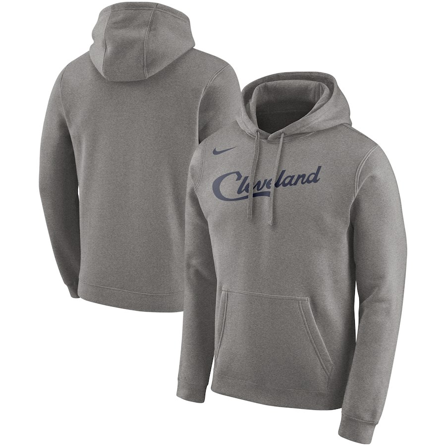 Cleveland Cavaliers Nike Earned Edition Logo Essential Pullover Hoodie Gray