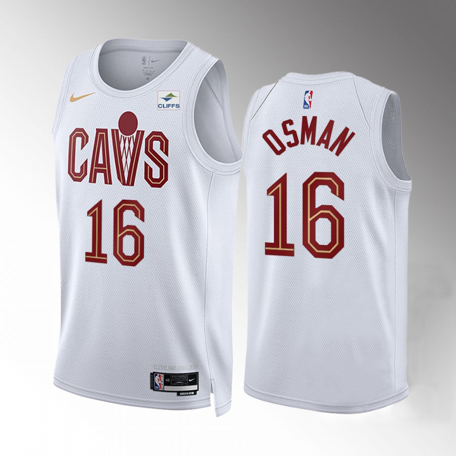 Cleveland Cavaliers #16 Cedi Osman Men's White Nike NBA 2022-23 Association Edition Jersey