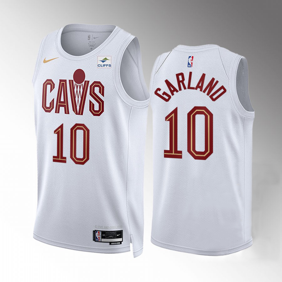 Cleveland Cavaliers #10 Darius Garland Men's White Nike NBA 2022-23 Association Edition Jersey