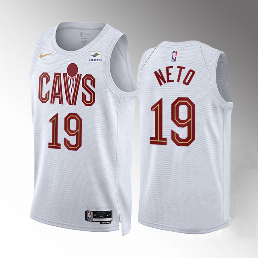 Cleveland Cavaliers #19 Raul Neto Men's White Nike NBA 2022-23 Association Edition Jersey