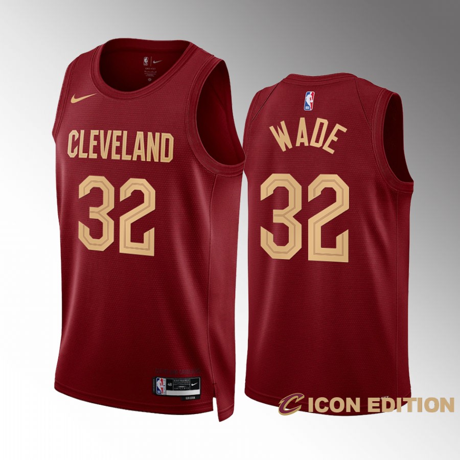 Cleveland Cavaliers #32 Dean Wade Men's Wine Nike NBA 2022-23 Icon Edition Jersey