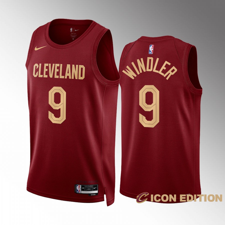 Cleveland Cavaliers #9 Dylan Windler Men's Wine Nike NBA 2022-23 Icon Edition Jersey