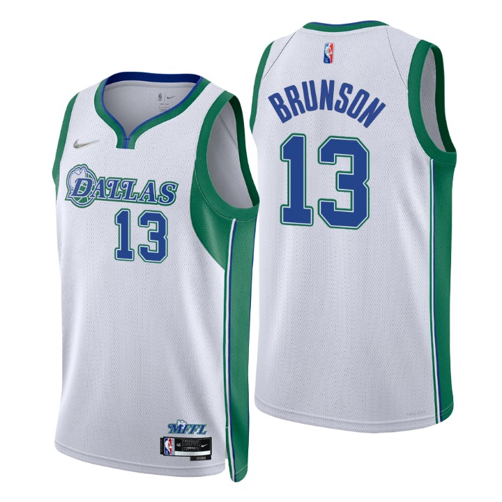 Dallas Mavericks #13 Jalen Brunson Men's Nike White 2021/22 Swingman NBA Jersey - City Edition