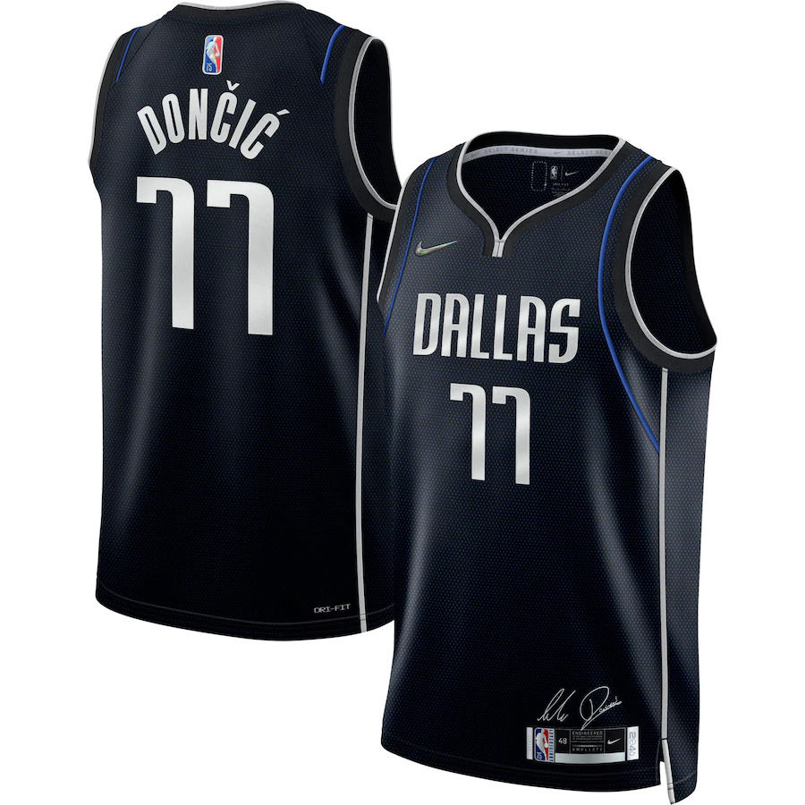 Nike Mavericks #77 Luka Doncic Men's Black Dallas Mavericks Select Series Rookie of the Year - Swingman Jersey