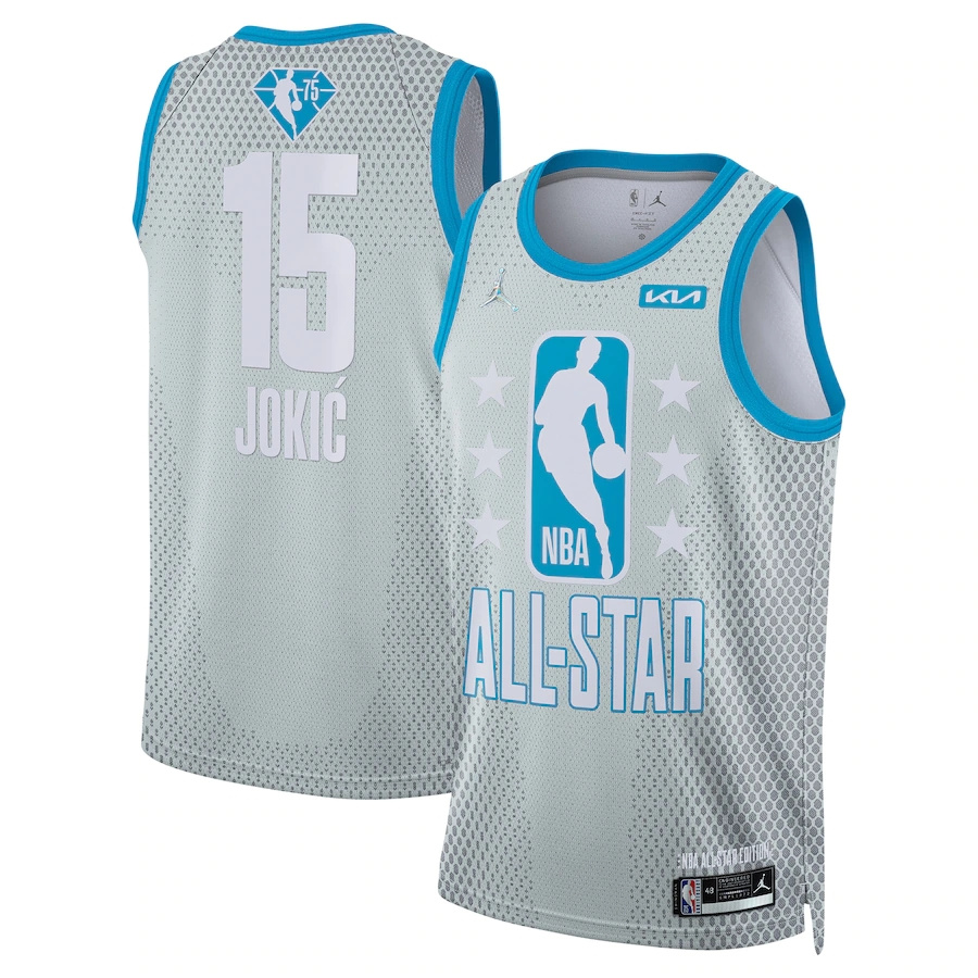 Nuggets #15 Nikola Jokic Jordan Brand 2022 NBA All-Star Game Swingman Jersey - Gray