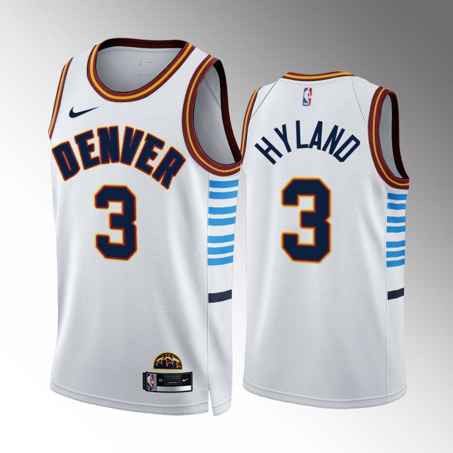 Denver Nuggets #3 Bones Hyland White NBA 2022-23 Men's City Edition Jersey