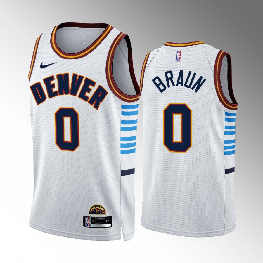 Denver Nuggets #0 Christian Braun White NBA 2022-23 Men's City Edition Jersey