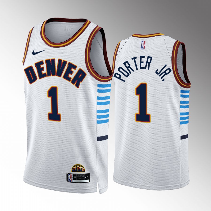 Denver Nuggets #1 Michael Porter Jr. White NBA 2022-23 Men's City Edition Jersey