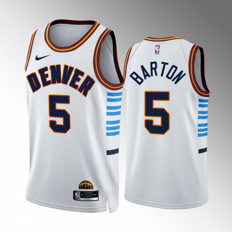 Denver Nuggets #5 Will Barton White NBA 2022-23 Men's City Edition Jersey